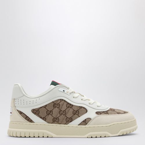 Re-Web Sneaker in ivory//ebony GG fabric - GUCCI - Modalova