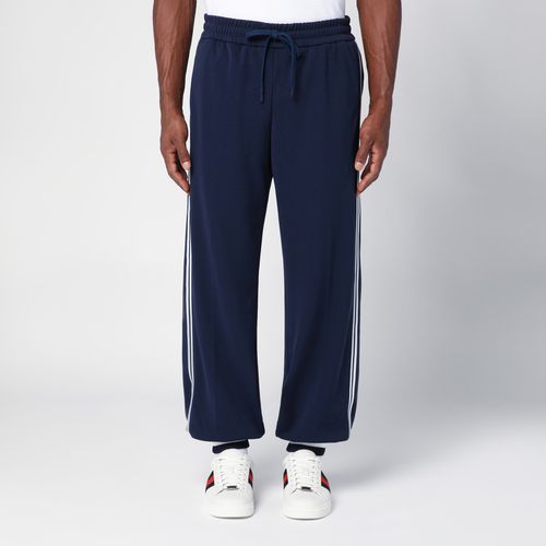 Dark blue jogging trousers in technical jersey - GUCCI - Modalova