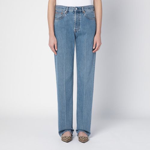 Blue washed-out denim jeans - GUCCI - Modalova