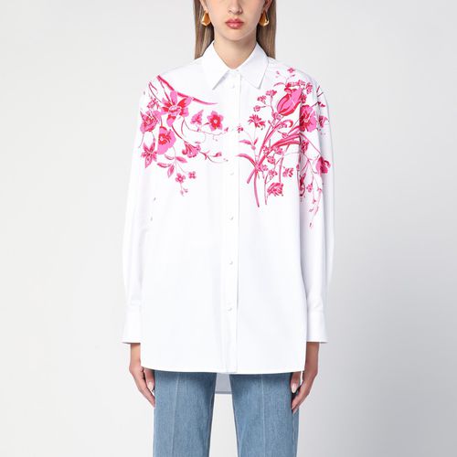 White shirt with fuchsia print - GUCCI - Modalova