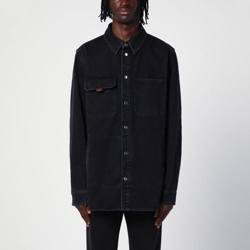 Dark grey denim shirt - GUCCI - Modalova