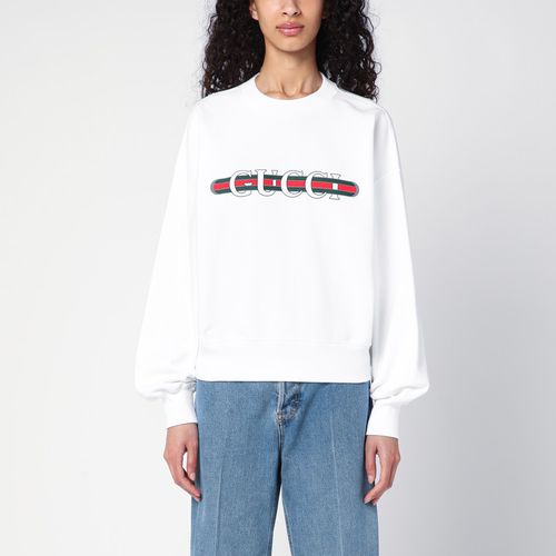 Cotton sweatshirt with logo print - GUCCI - Modalova