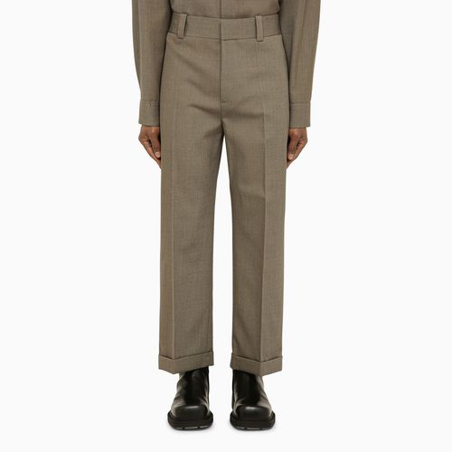 Grey wool twill trousers - Bottega Veneta - Modalova