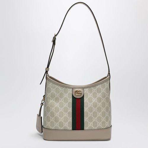 Borsa a spalla piccola Ophidia GG beige e bianca - GUCCI - Modalova