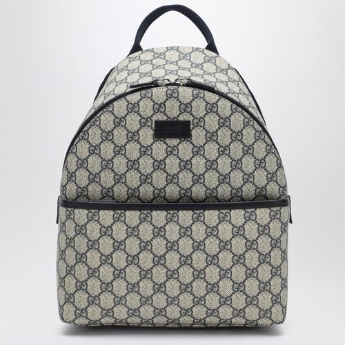 GG Supreme beige and blue backpack - GUCCI - Modalova