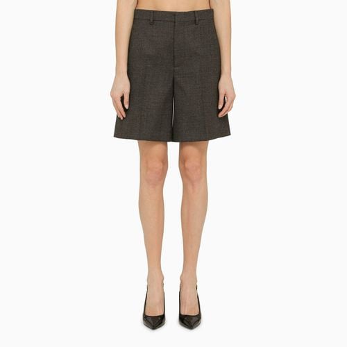 Bermudashorts aus grauer Wolle - GUCCI - Modalova