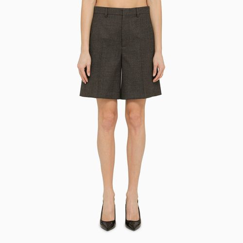 Grey wool bermuda shorts - GUCCI - Modalova