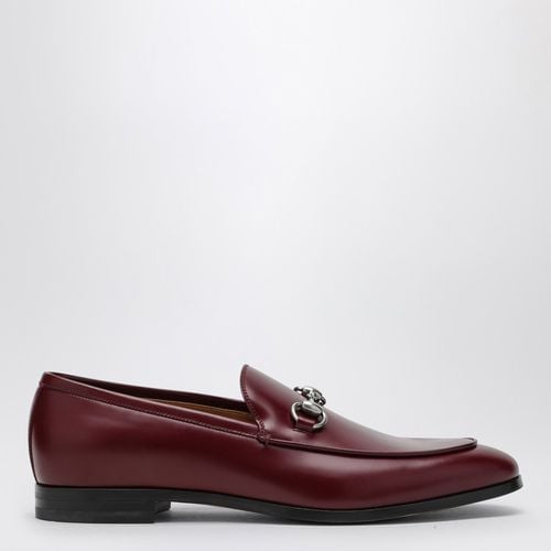 Rosso Ancora leather moccasin with Horsebit - GUCCI - Modalova