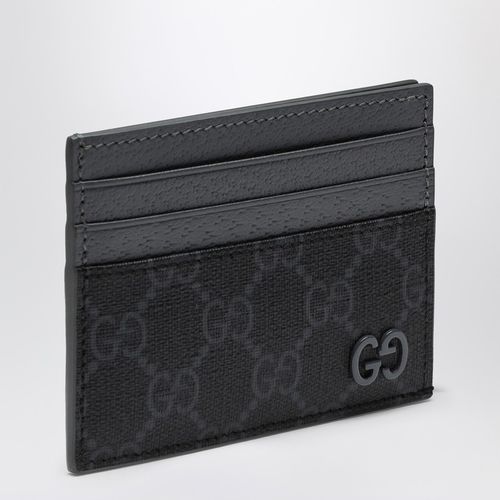 GG Supreme /grey fabric card holder - GUCCI - Modalova