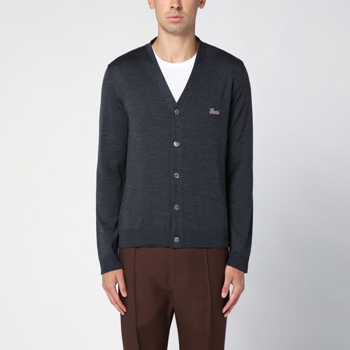 Dark grey wool cardigan - GUCCI - Modalova