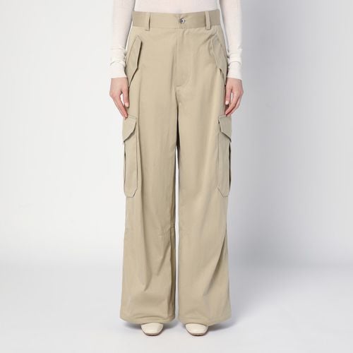 Beige cotton-blend cargo trousers - Bottega Veneta - Modalova