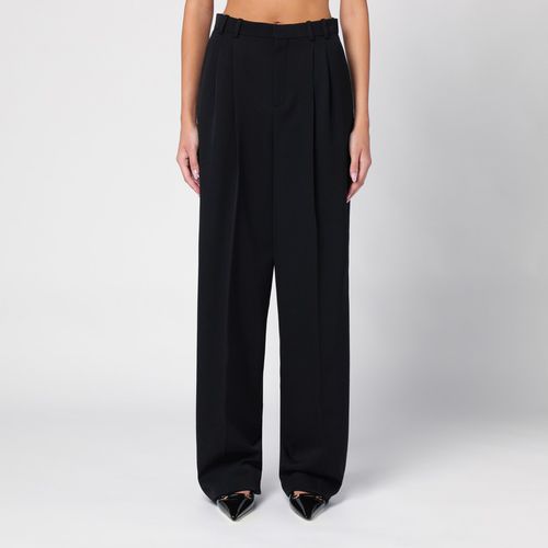 Black wool wide trousers - Saint Laurent - Modalova