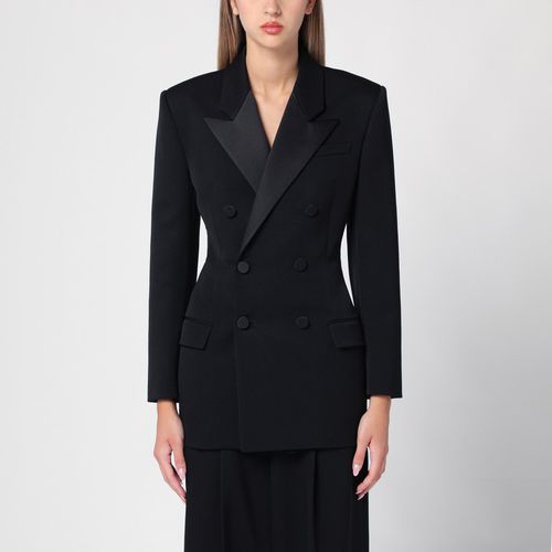 Double-breasted tuxedo jacket in wool - Saint Laurent - Modalova