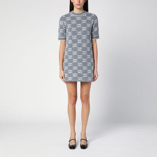 Grey/ivory GG pattern mini dress - GUCCI - Modalova