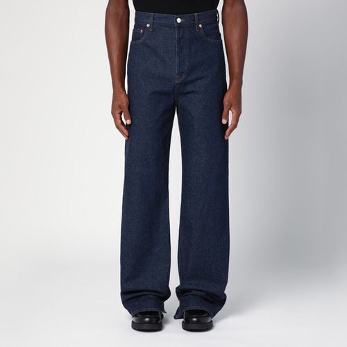 Weite dunkelblaue Jeans aus Denim - GUCCI - Modalova