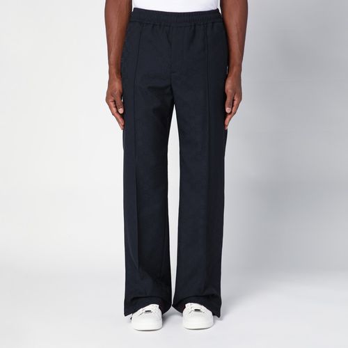 Dark blue GG jacquard trousers - GUCCI - Modalova