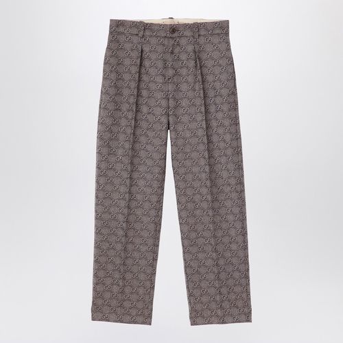 Hose aus Wollflanell mit GG-Muster - GUCCI - Modalova