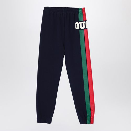 Dark cotton fleece jogging trousers - GUCCI - Modalova