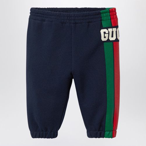 Blaue Jogginghose mit Logodruck - GUCCI - Modalova