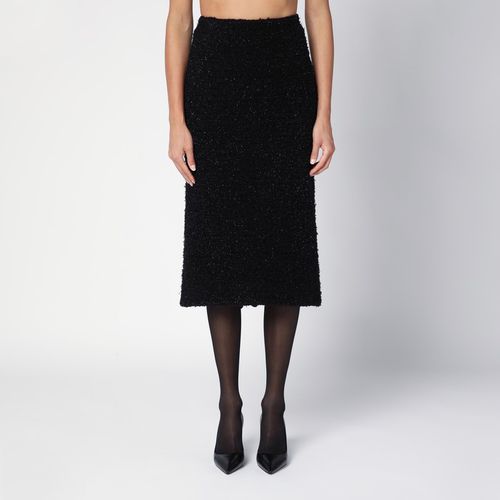 Black tweed midi skirt - Balenciaga - Modalova