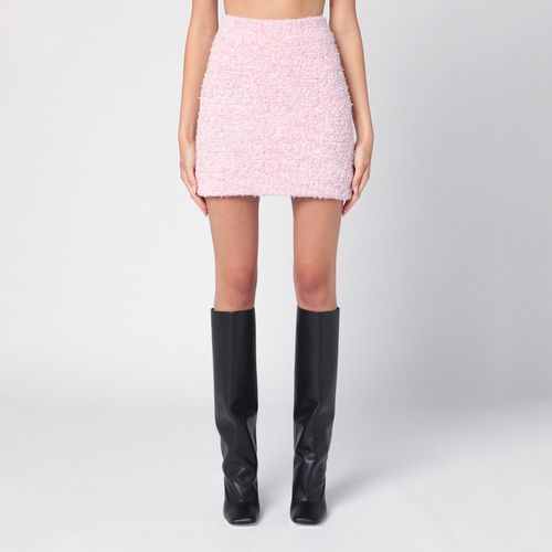 Pink cotton blend tweed mini skirt - Balenciaga - Modalova