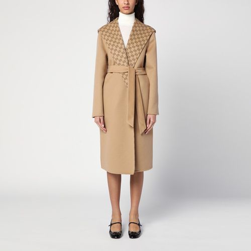 Beige reversible belted coat - GUCCI - Modalova