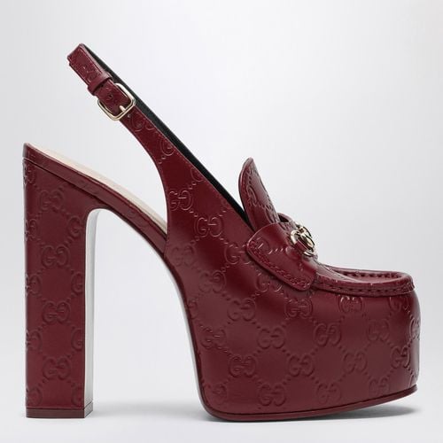 Slingback-Slipper mit Plateausohle rosso ancora - GUCCI - Modalova