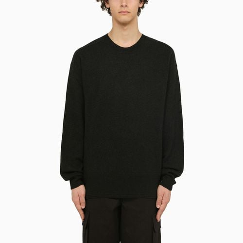 Black wool crew-neck pullover - Burberry - Modalova