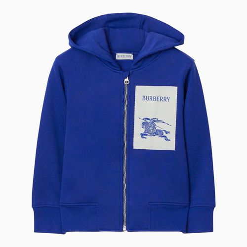 Blue zipped hoodie - Burberry - Modalova