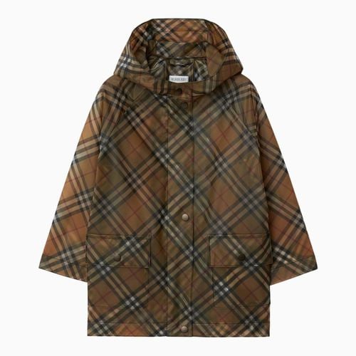 Leichter beigefarbener Parka mit Vintage-Karomuster - Burberry - Modalova