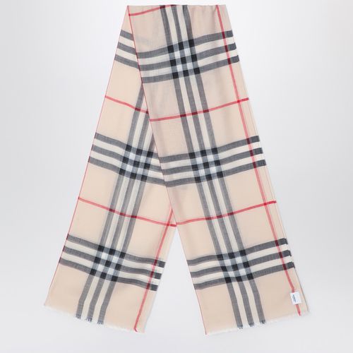 Check Stone wool scarf - Burberry - Modalova