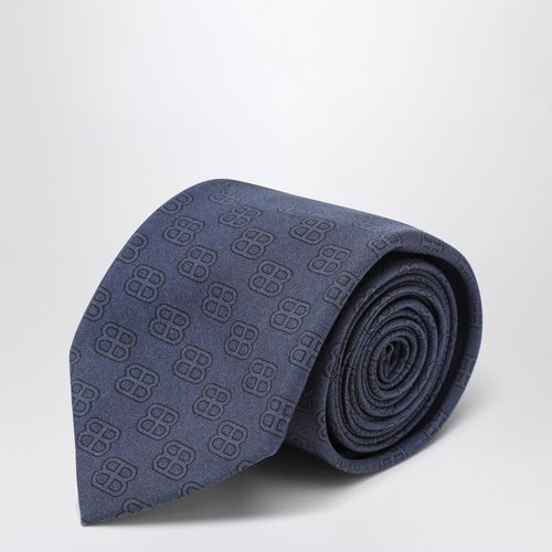 Sky blue tie with BB print - Balenciaga - Modalova