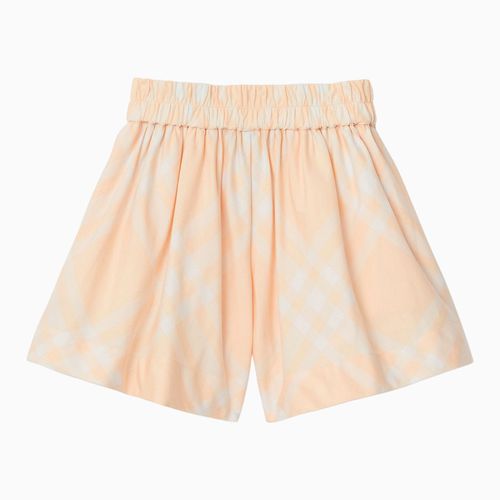 Peach-coloured cotton Check shorts - Burberry - Modalova