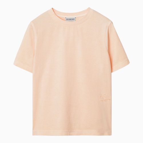 Peach cotton crew-neck T-shirt - Burberry - Modalova