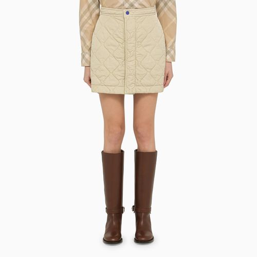 Beige quilted nylon miniskirt - Burberry - Modalova