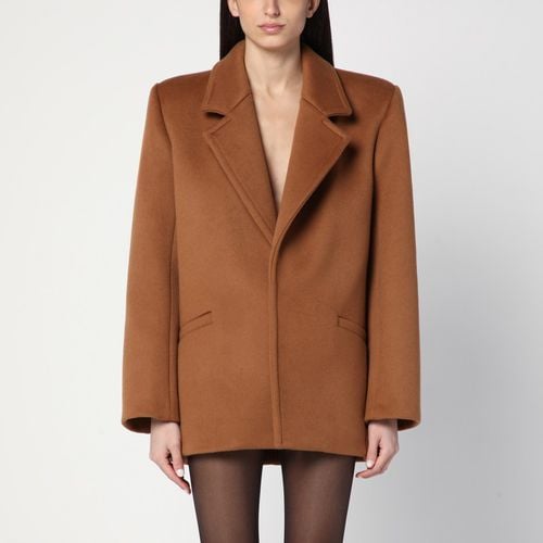 Camel wool short coat - Saint Laurent - Modalova