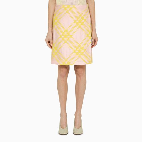 Kilt rosa/giallo motivo Check - Burberry - Modalova