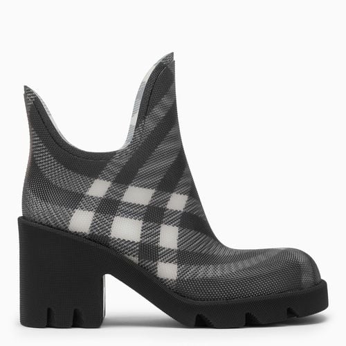 Schwarzer Stiefel Marsh aus Gummi mit Karomuster - Burberry - Modalova