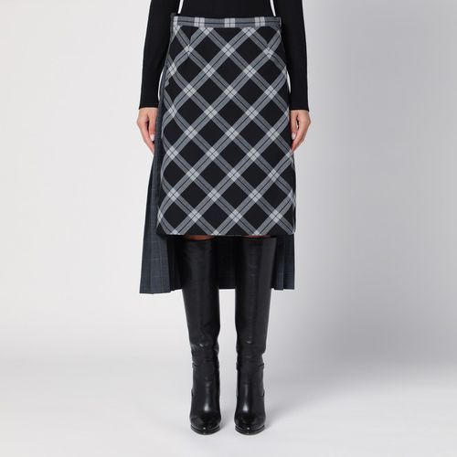 Multi-layer wool check skirt - Balenciaga - Modalova