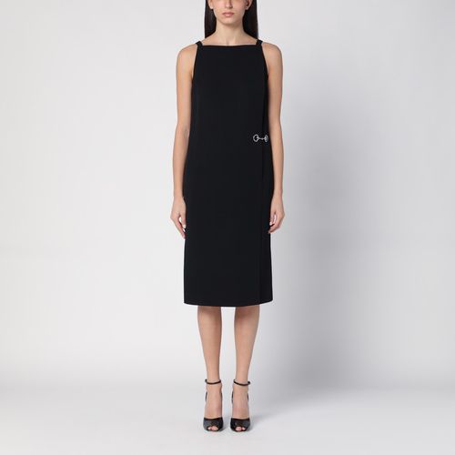 Viscose sablé dress with horsebit - GUCCI - Modalova