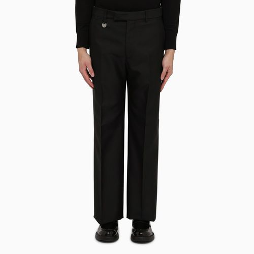 Regular trousers in wool and silk blend - Burberry - Modalova