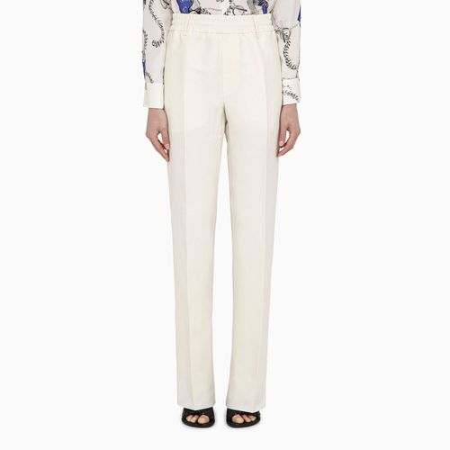 White viscose blend trousers - Burberry - Modalova