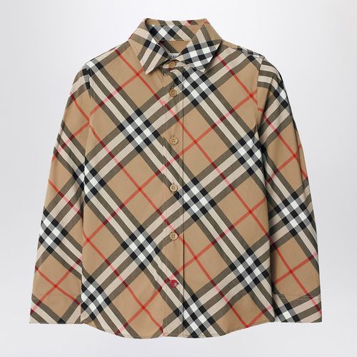 Beige cotton Check pattern shirt - Burberry - Modalova