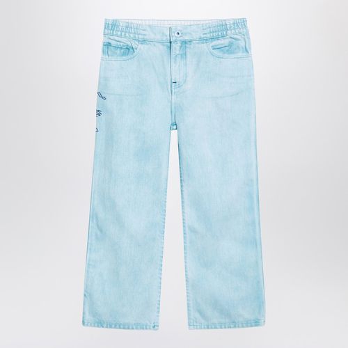 Jeans azzurro in denim con EKD - Burberry - Modalova