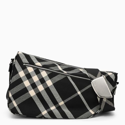 Borsa messenger Shield grande /calico in misto cotone con motivo Check - Burberry - Modalova