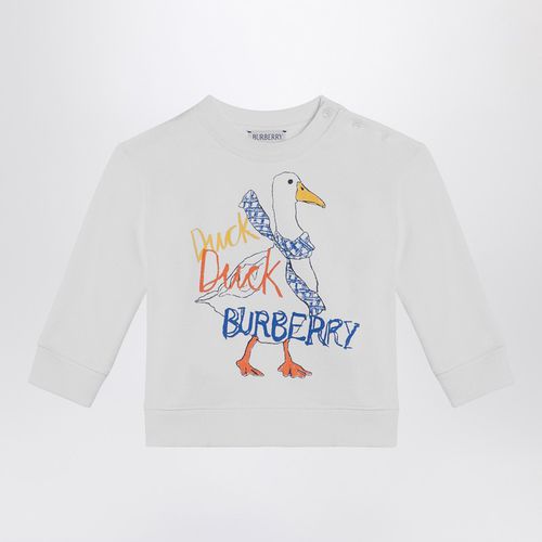 White sweatshirt with logo print - Burberry - Modalova