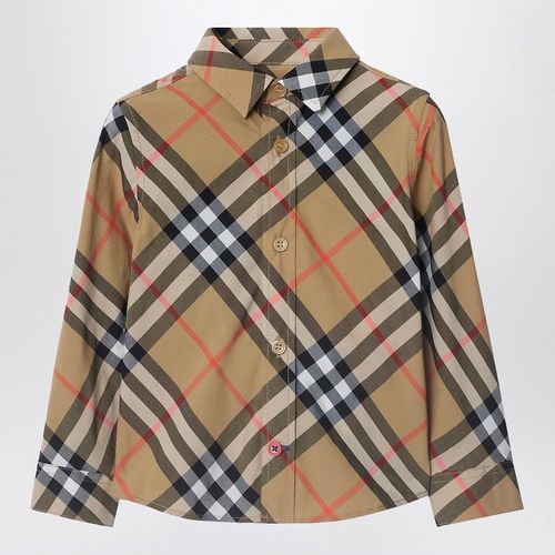 Beige cotton Check pattern shirt - Burberry - Modalova