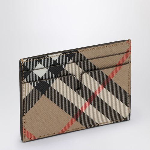 Beige card holder with Check motif - Burberry - Modalova