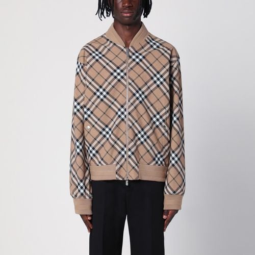 Check pattern zipped cardigan - Burberry - Modalova