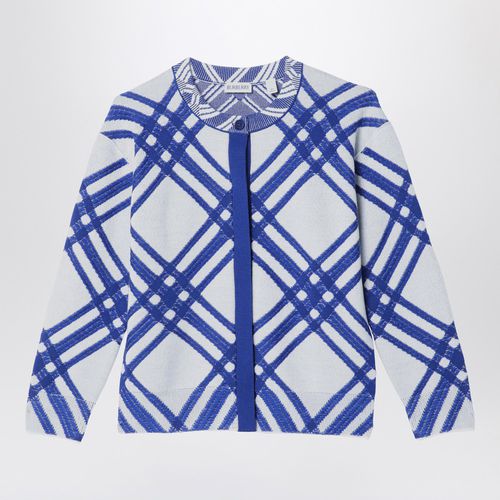 Cardigan motivo Check in lana - Burberry - Modalova